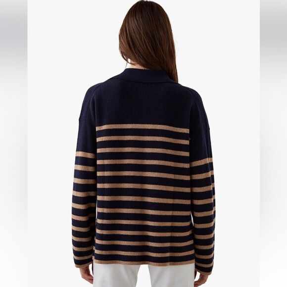 Rails Harris Sweater Camel Navy Stripe - Picture 13 of 13